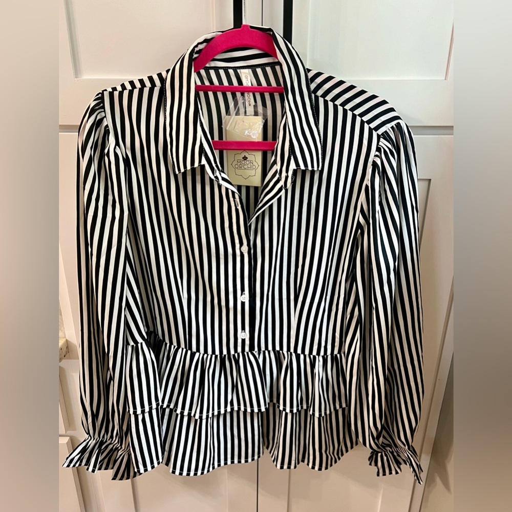 Black and White Blouse - NWT